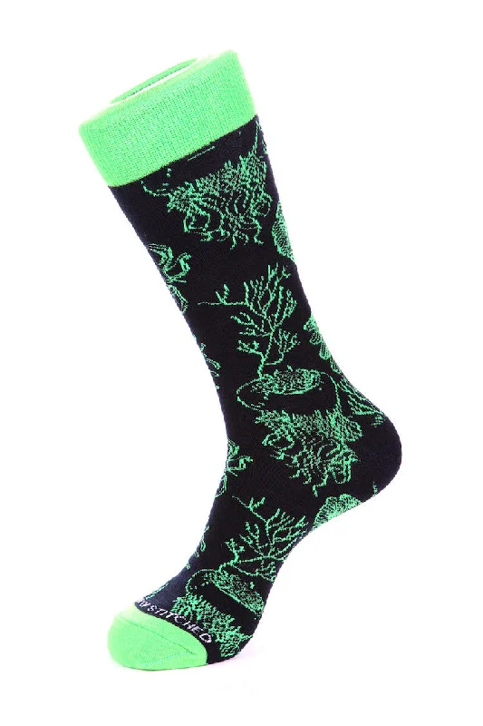 Women's over - the - calf socks with a stripe designCoral Reef Sock