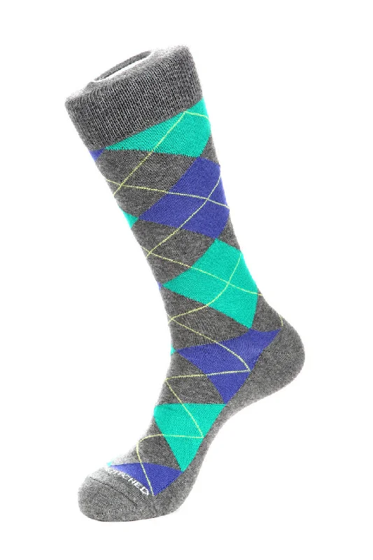 Women's non - slip socks for safetyCocos Island Mist Argyle Sock