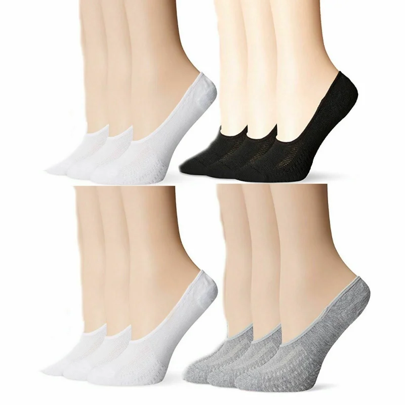 Women's non - slip socks for safetyWomens Quality No Show Liner Low Cut Invisible Loafer Peds Cotton Socks