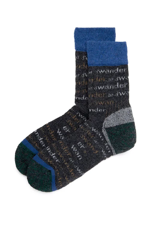 Women's nylon - reinforced socks for durabilityAnd Wander Wool Socks - Charcoal